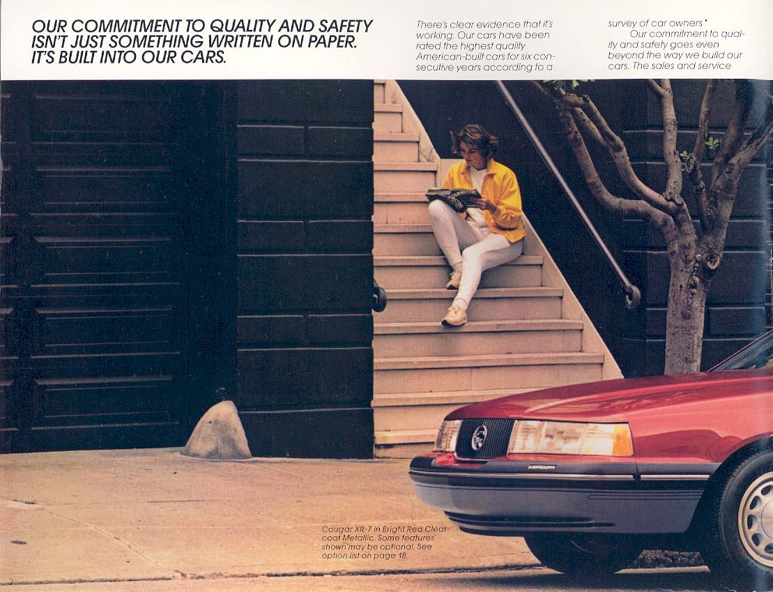 1987 Mercury Cougar Brochure Page 21